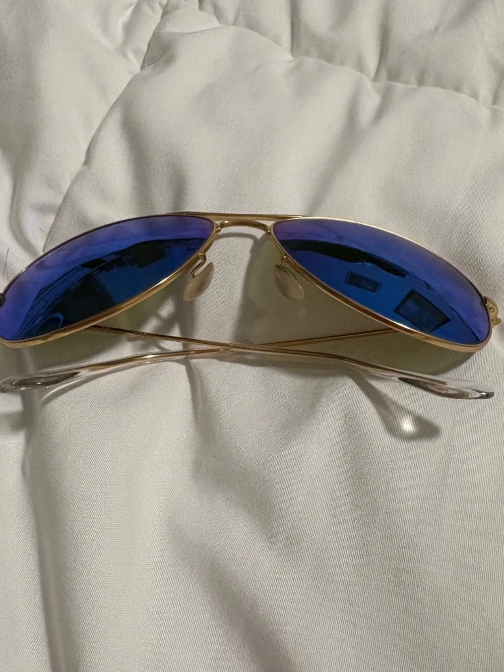 Ray-Ban RB3362 Cockpit Aviator Sunglasses Gold Blue Mirror Flash Lens